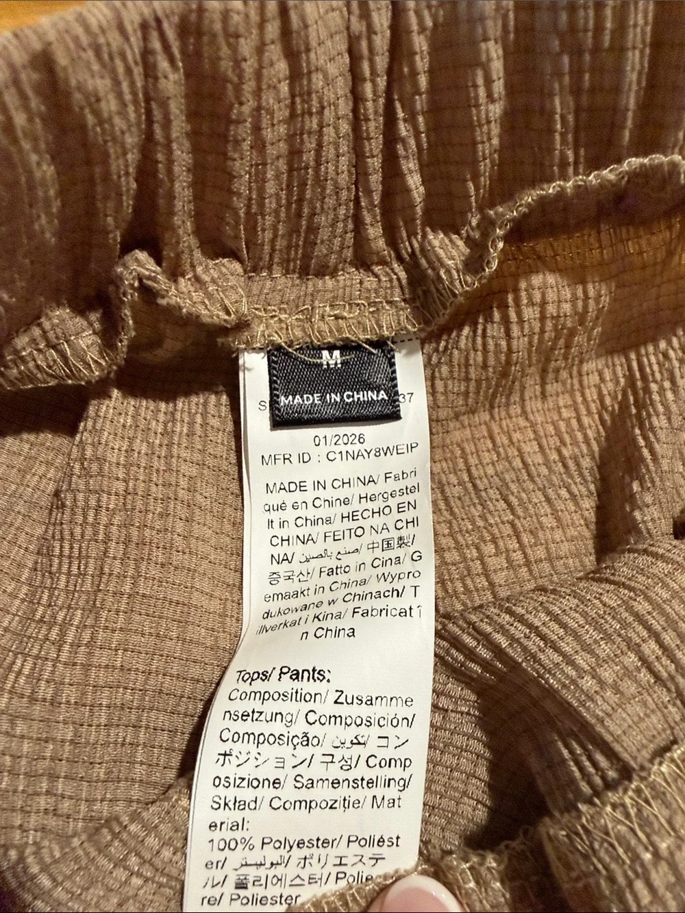 Cover-Up Short and Button Up Shirt Set in Light Tan/Taupe- Women’s Medium - Picture 6 of 7
